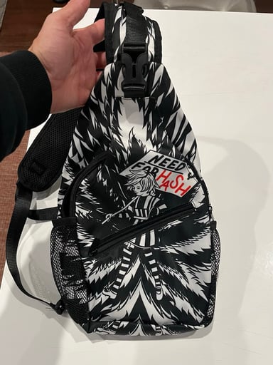 Preview pic of “Need $ For H@sh” Crossbody Bag by Brick Vandall