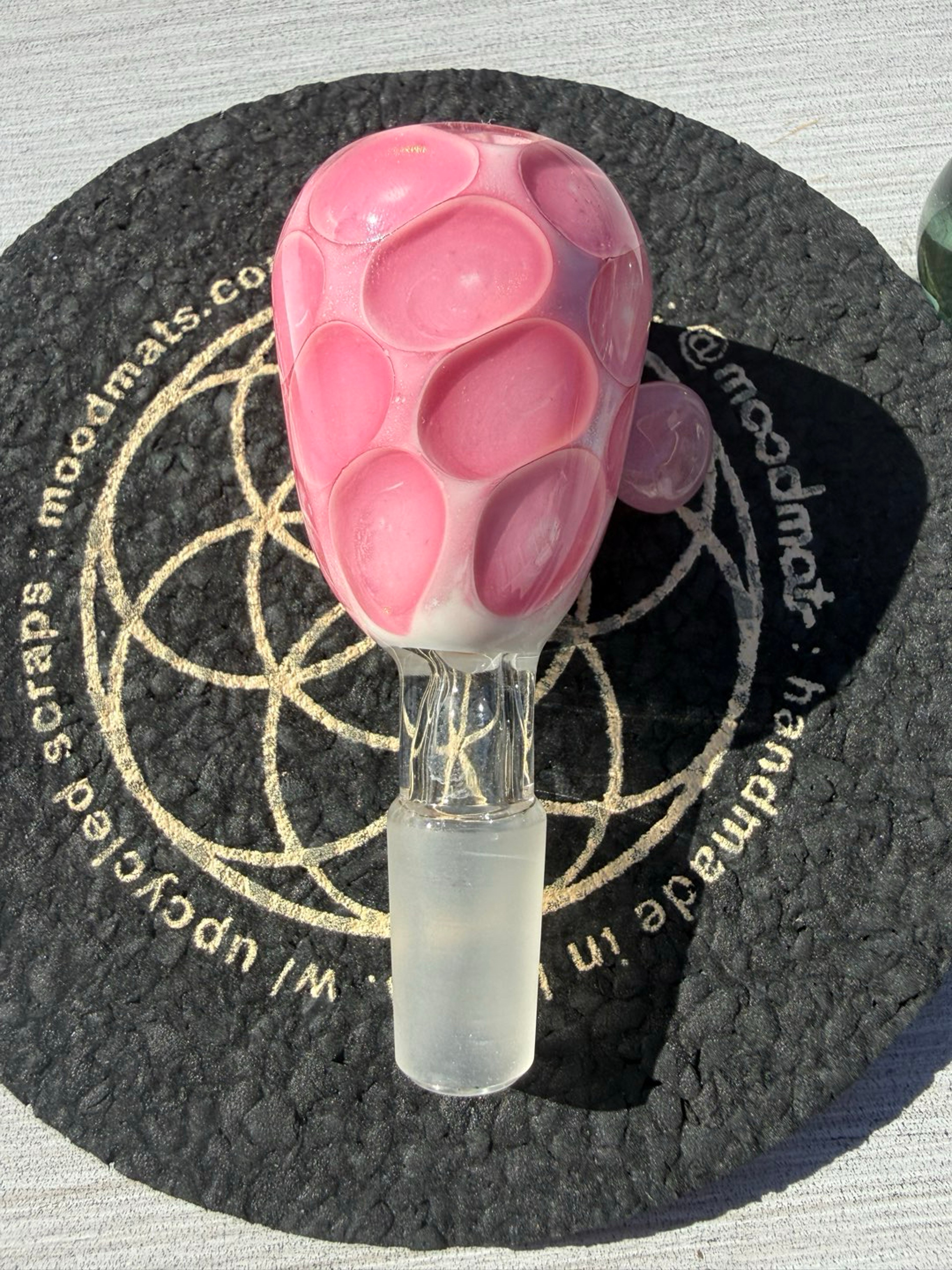 Pink Worked 14mm Slide Bowl image 0