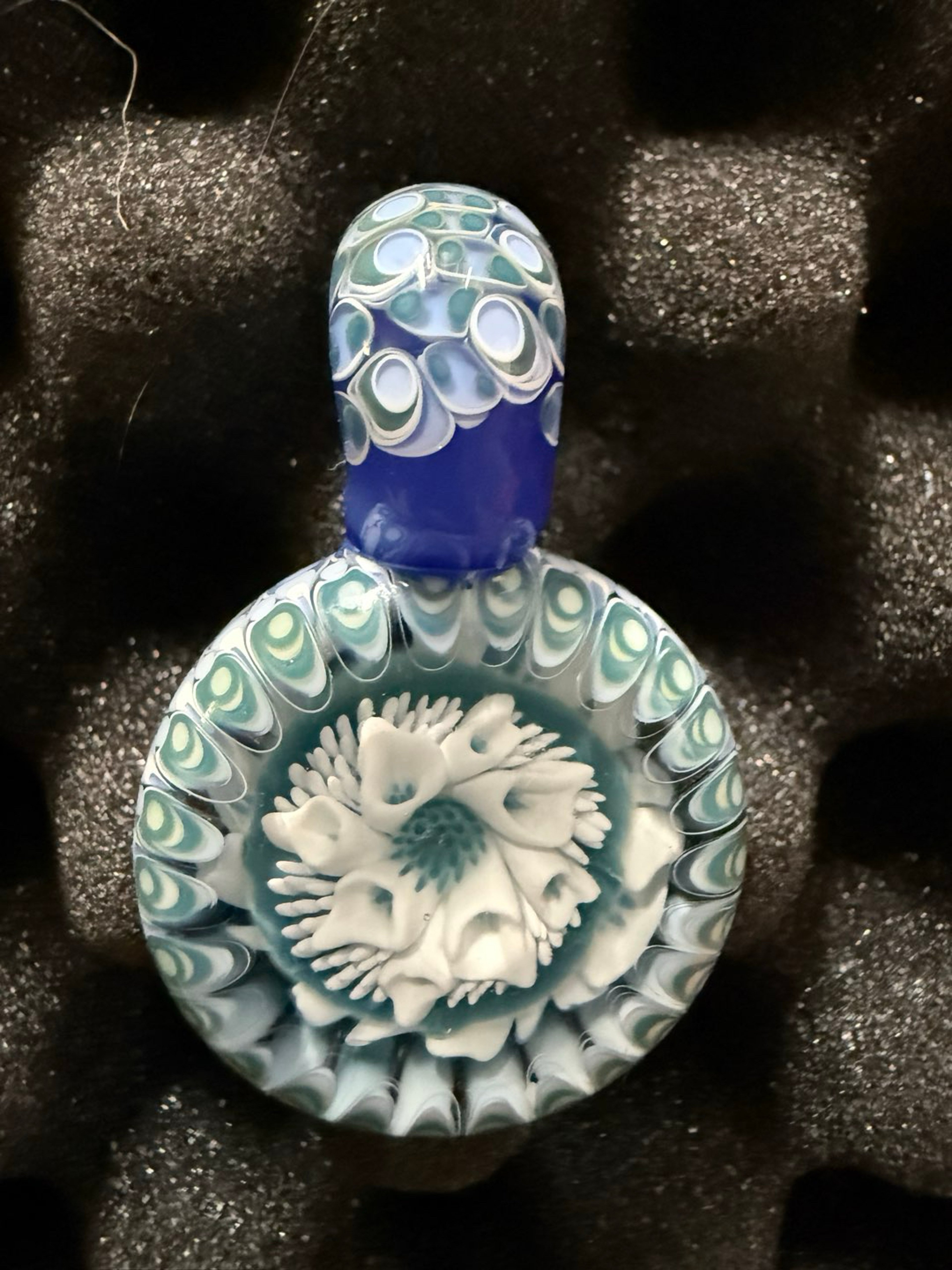 Preview pic of WR Glass Flower Implosion Pendant