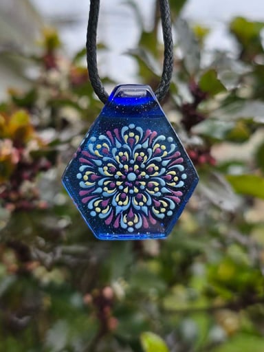 Preview pic of Dot Mandala Layered Glow Pendant