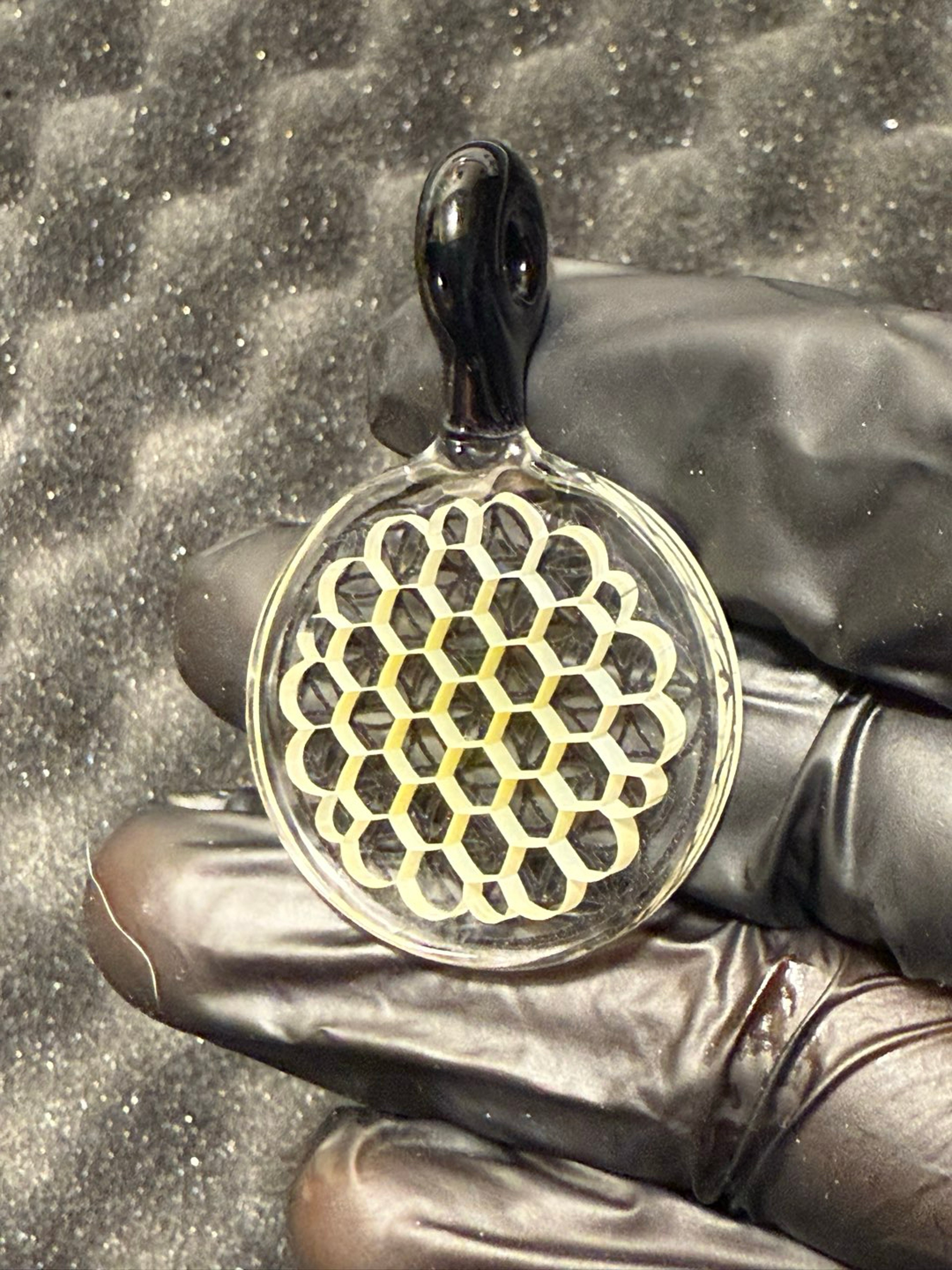 Preview pic of Kage Glass 2015 Honeycomb/ Seed of life pendant