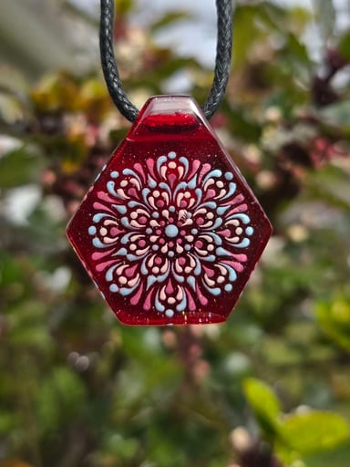 Preview pic of Dot Mandala 2 Layered Glow Pendant