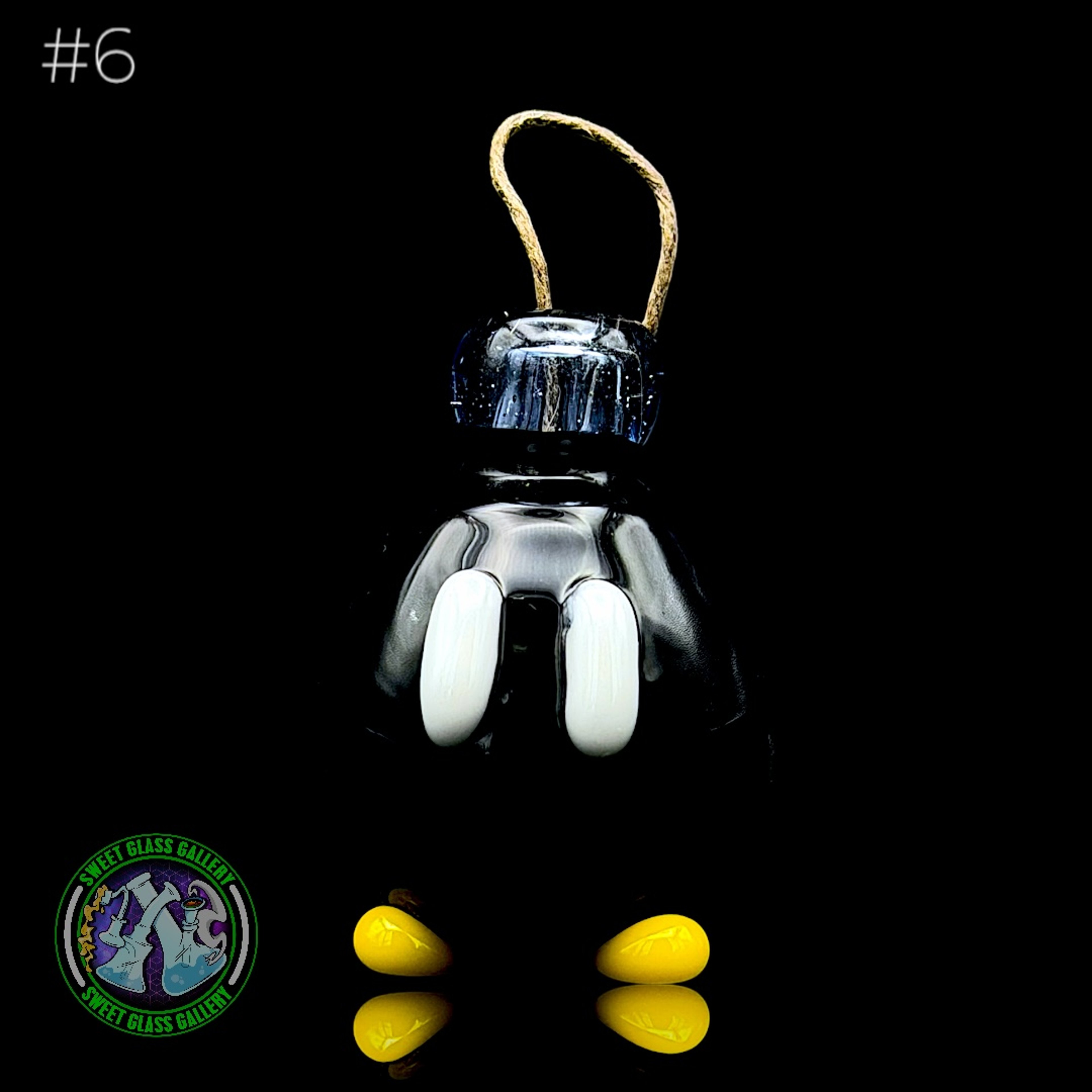 Preview pic of Sandberg Glass - Bob-omb - Hemp Wick Holder #6