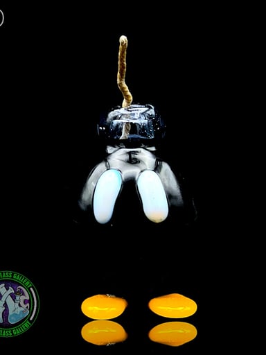 Preview pic of Sandberg Glass - Bob-omb - Hemp Wick Holder #10