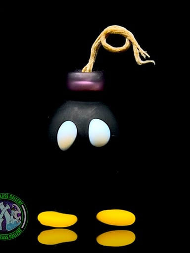 Preview pic of Sandberg Glass - Bob-omb - Hemp Wick Holder #11