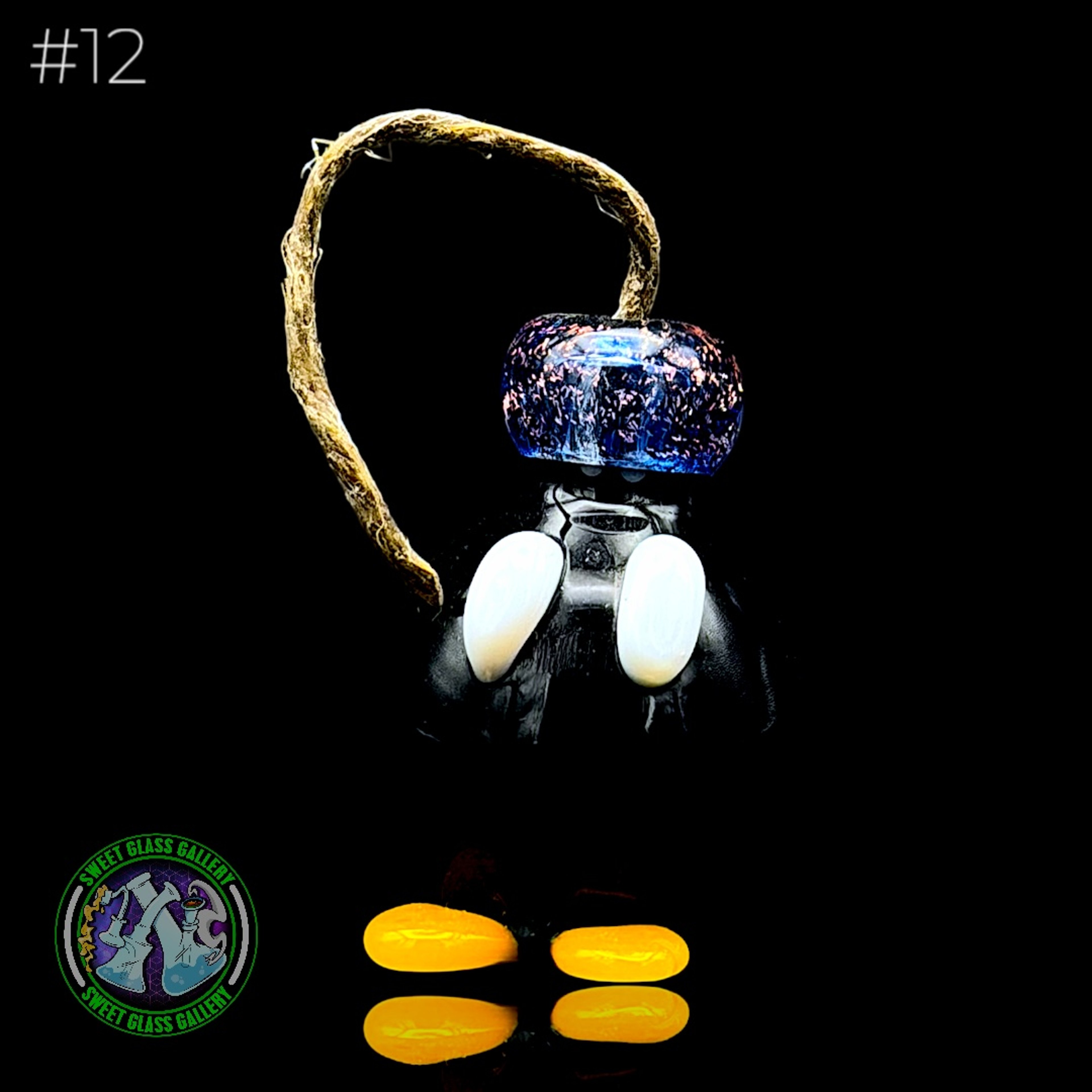 Preview pic of Sandberg Glass - Bob-omb - Hemp Wick Holder #12