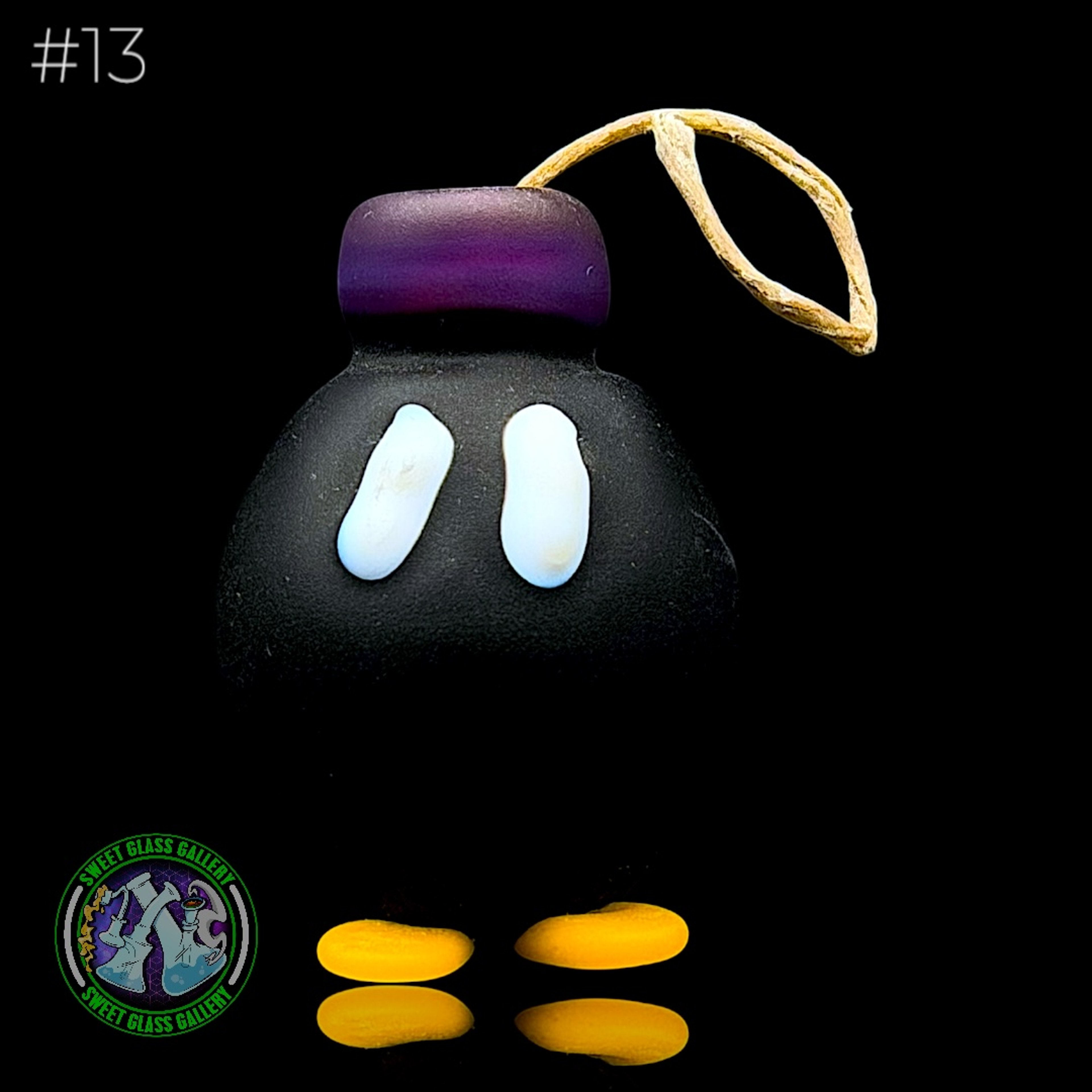 Preview pic of Sandberg Glass - Bob-omb - Hemp Wick Holder #13