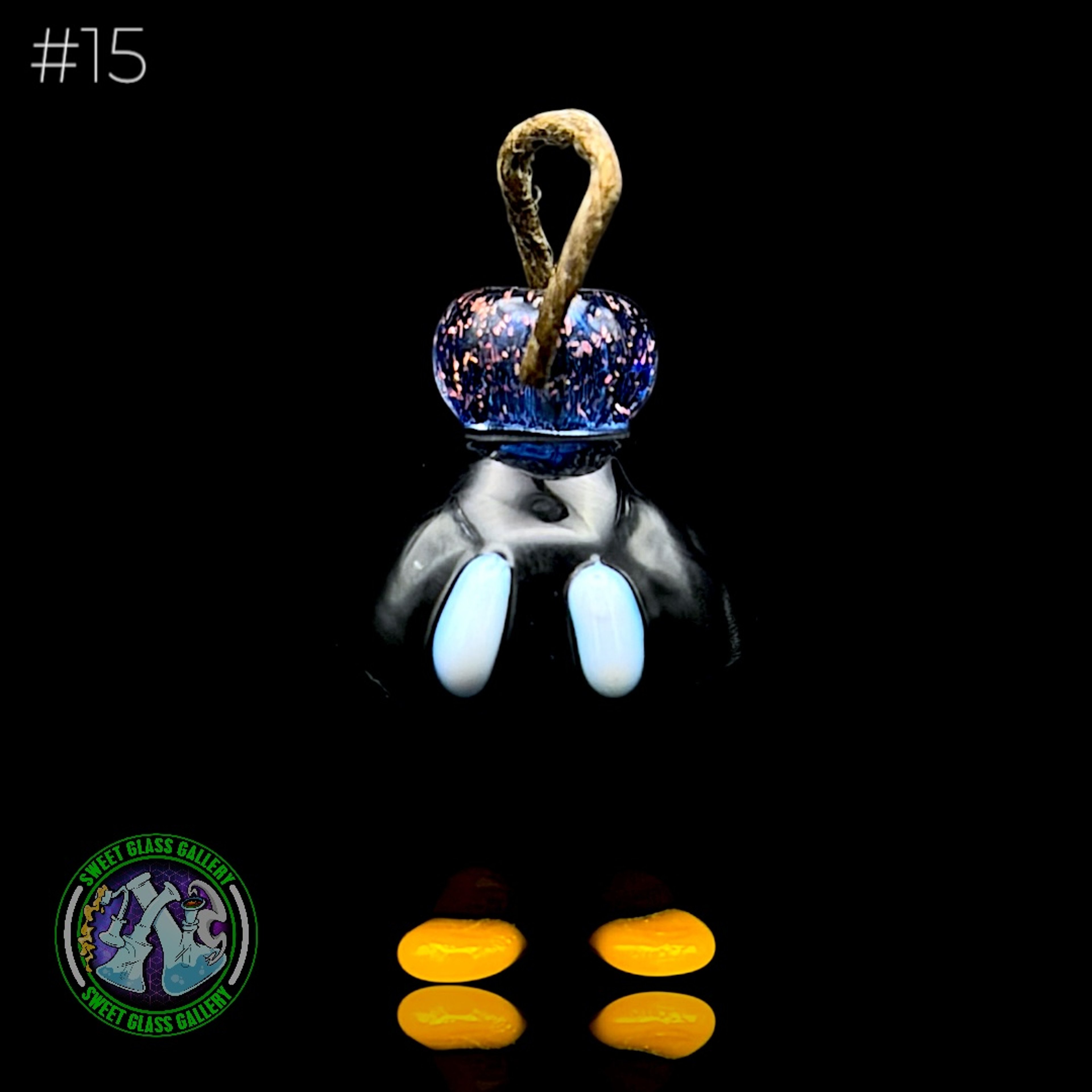 Preview pic of Sandberg Glass - Bob-omb - Hemp Wick Holder #15