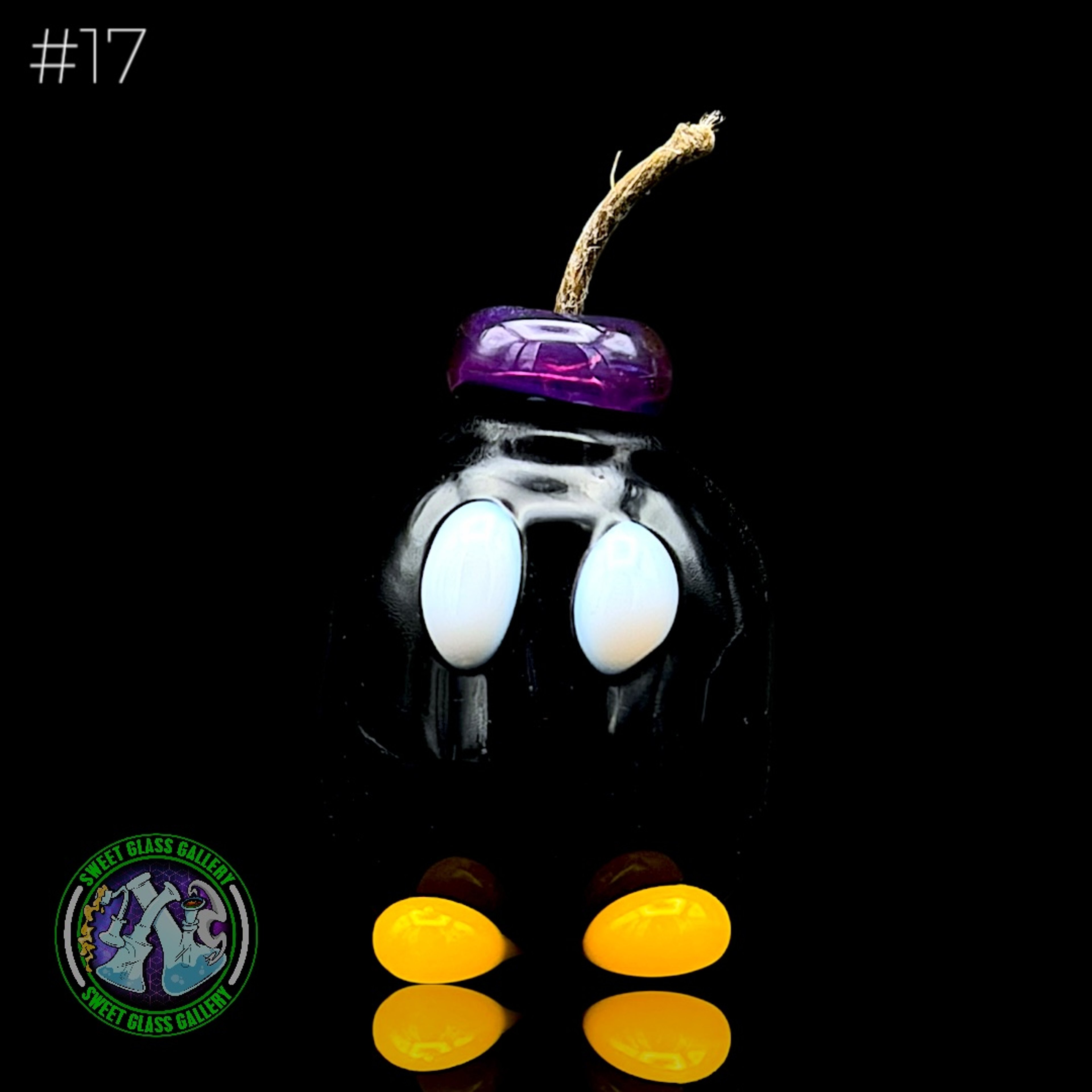 Preview pic of Sandberg Glass - Bob-omb - Hemp Wick Holder #17