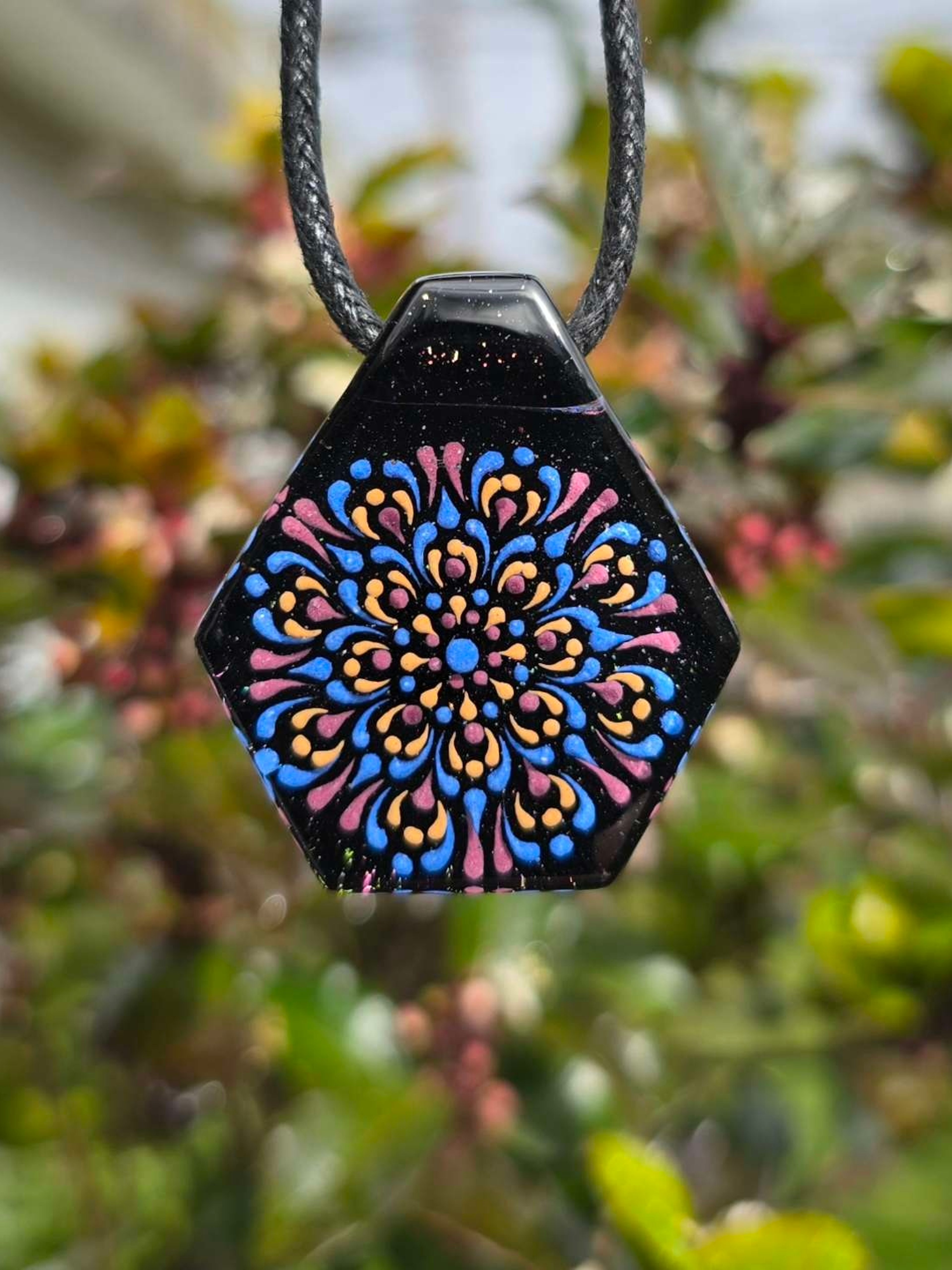 Preview pic of Dot Mandala 2 Layered Glow Pendant