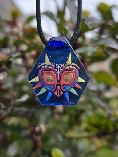 Preview pic of Majora's Mask Zelda Layered Glow Pendant