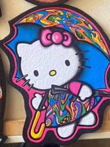 Preview pic of Hello kitty glow mat with uv