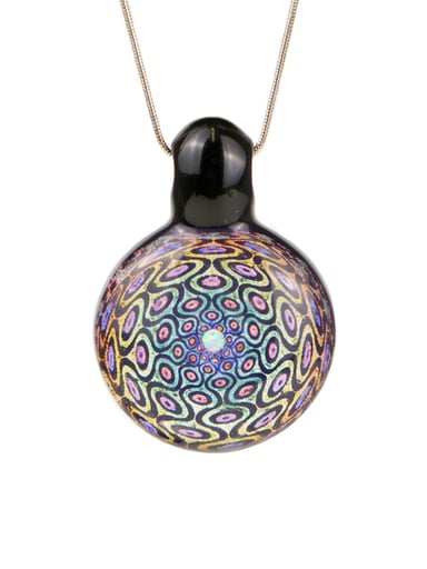 Preview pic of Berzerker Glass Trippy Dichroic Pendant