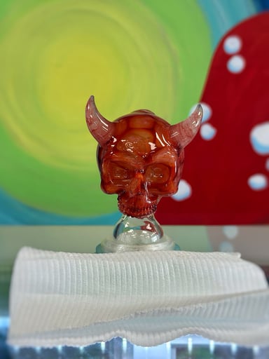 Preview pic of RED DEVIL SKULL - FOCUS.V ATTACHMENT - @ sweeneyglass