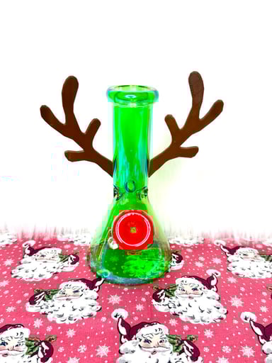 Preview pic of Green Reindeer 8 Inch Beaker Bong