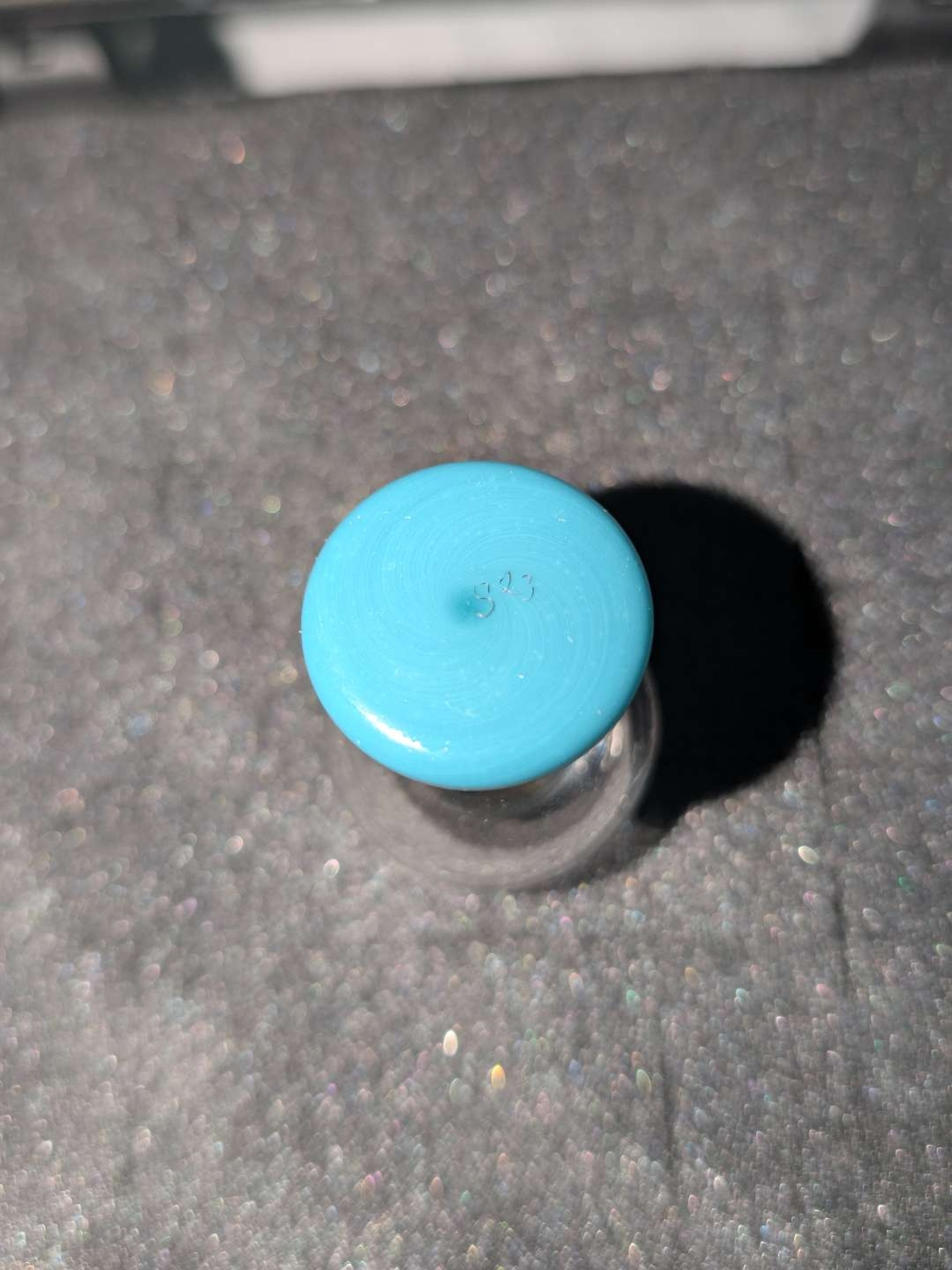 Preview pic of S23 Soup Glass 25/30mm Teal Bubble Cap