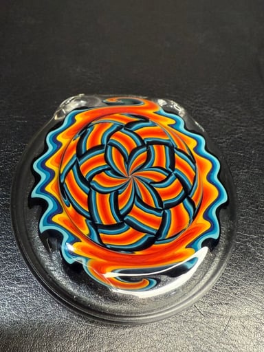 Preview pic of KJH glass bipolar basketweave pendant