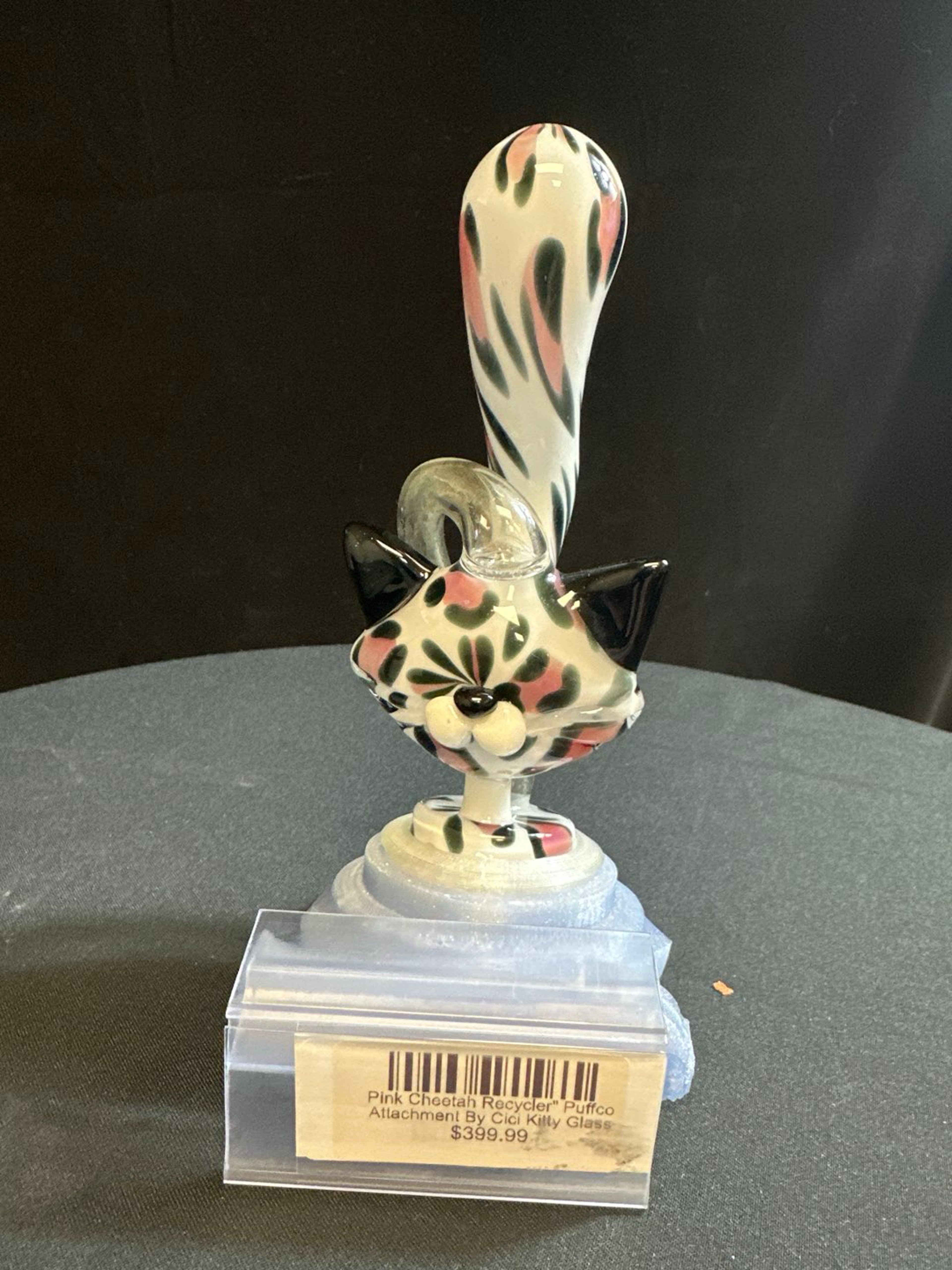 Pink Cheetah Recycler Puffco Attachment By Cicikitty image 0