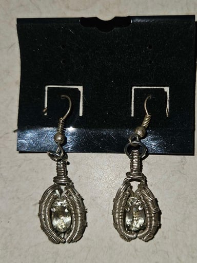 Preview pic of Handmade Wire Wrapped Earrings