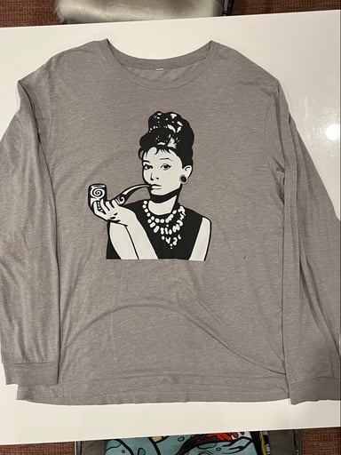 Preview pic of XL Audrey Hepburn Longsleeve Shirt by Slinger