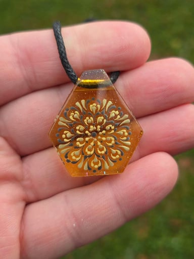 Preview pic of Dot Mandala Layered Glow Pendant