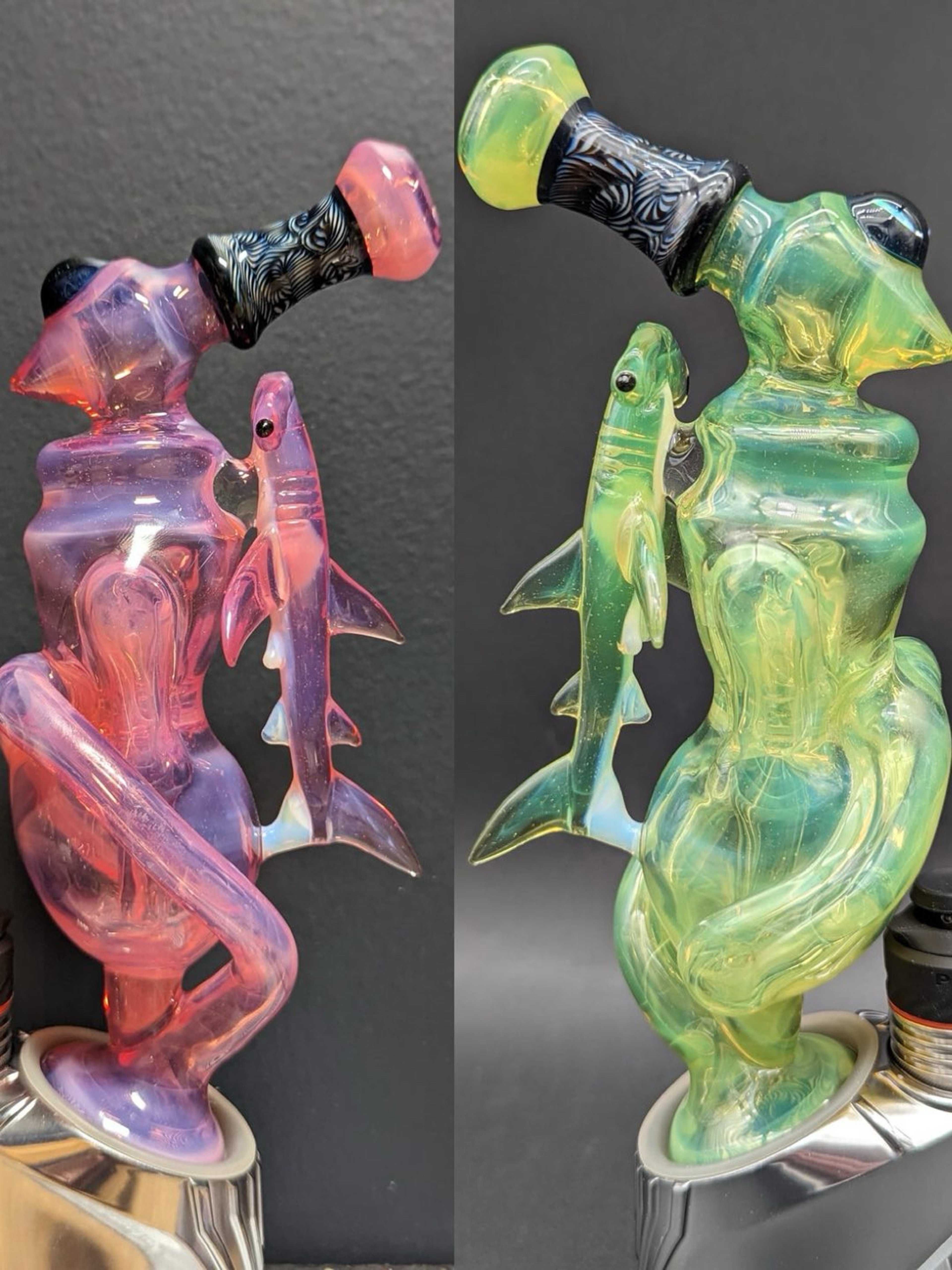 CFL MAKO GLASS HAMMERHEAD SHARK PUFFCO PEAK GLASS image 0