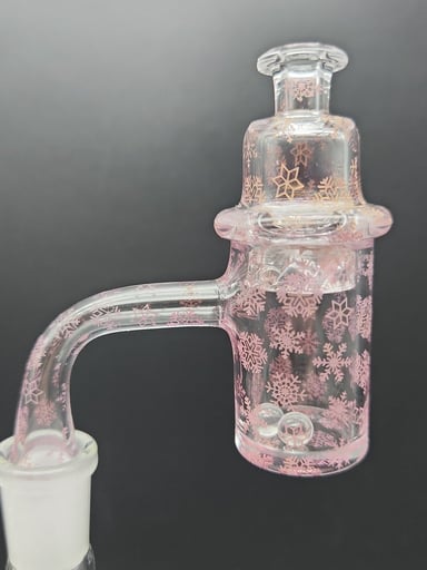 Preview pic of GOLD FUMED VORTEX QUARTZ PINK BANGER SET | 90D | 14MM MALE