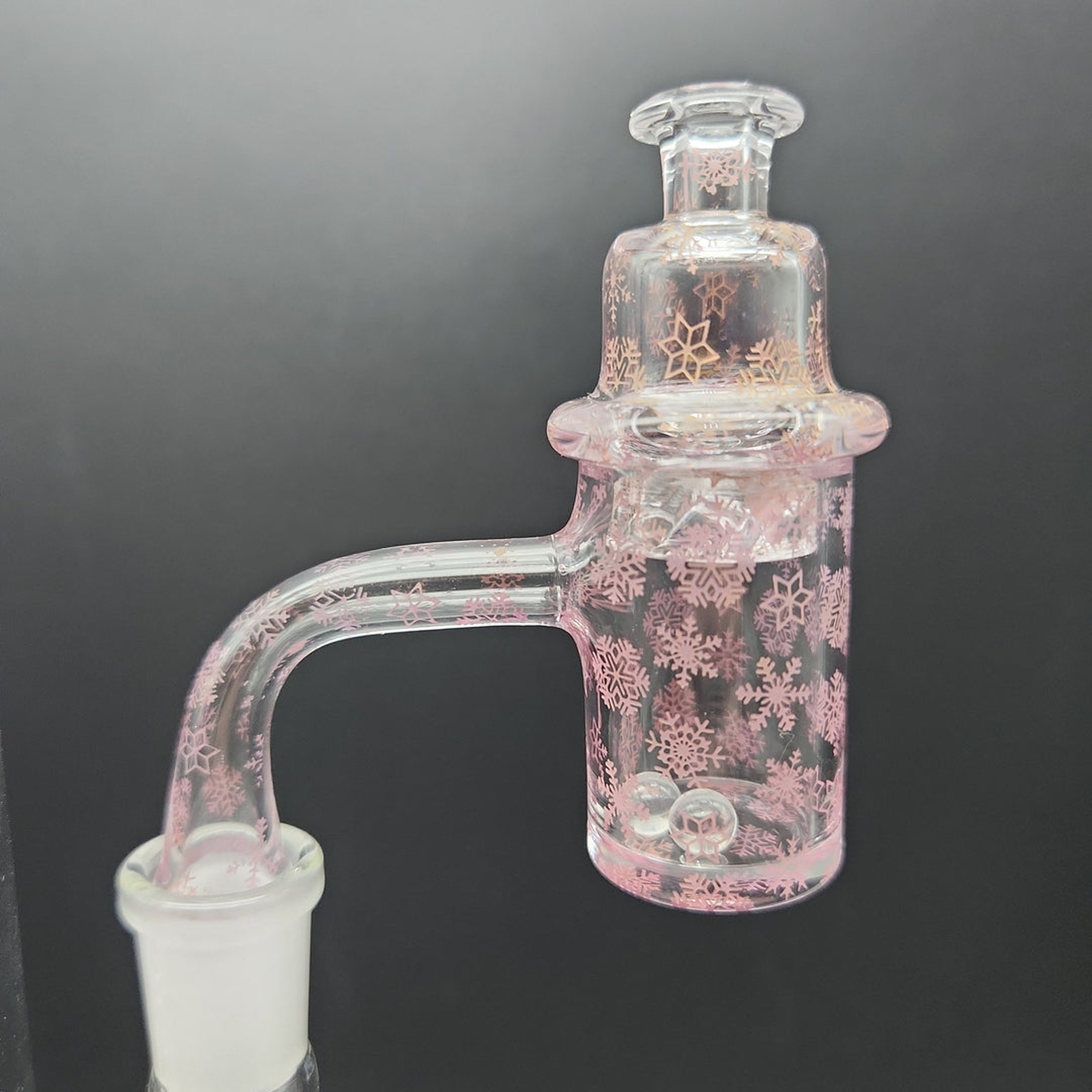 GOLD FUMED VORTEX QUARTZ PINK BANGER SET | 90D | 14MM MALE image 0