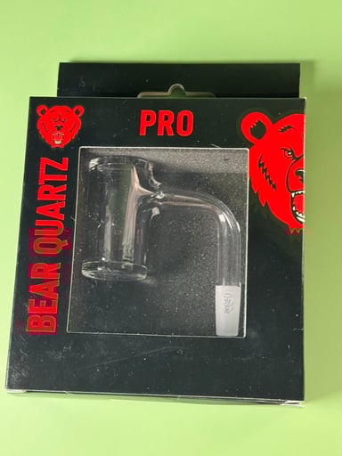 Preview pic of Bear quartz Pro Banger “Flat top” Dab Nail 10mm 90 degrees