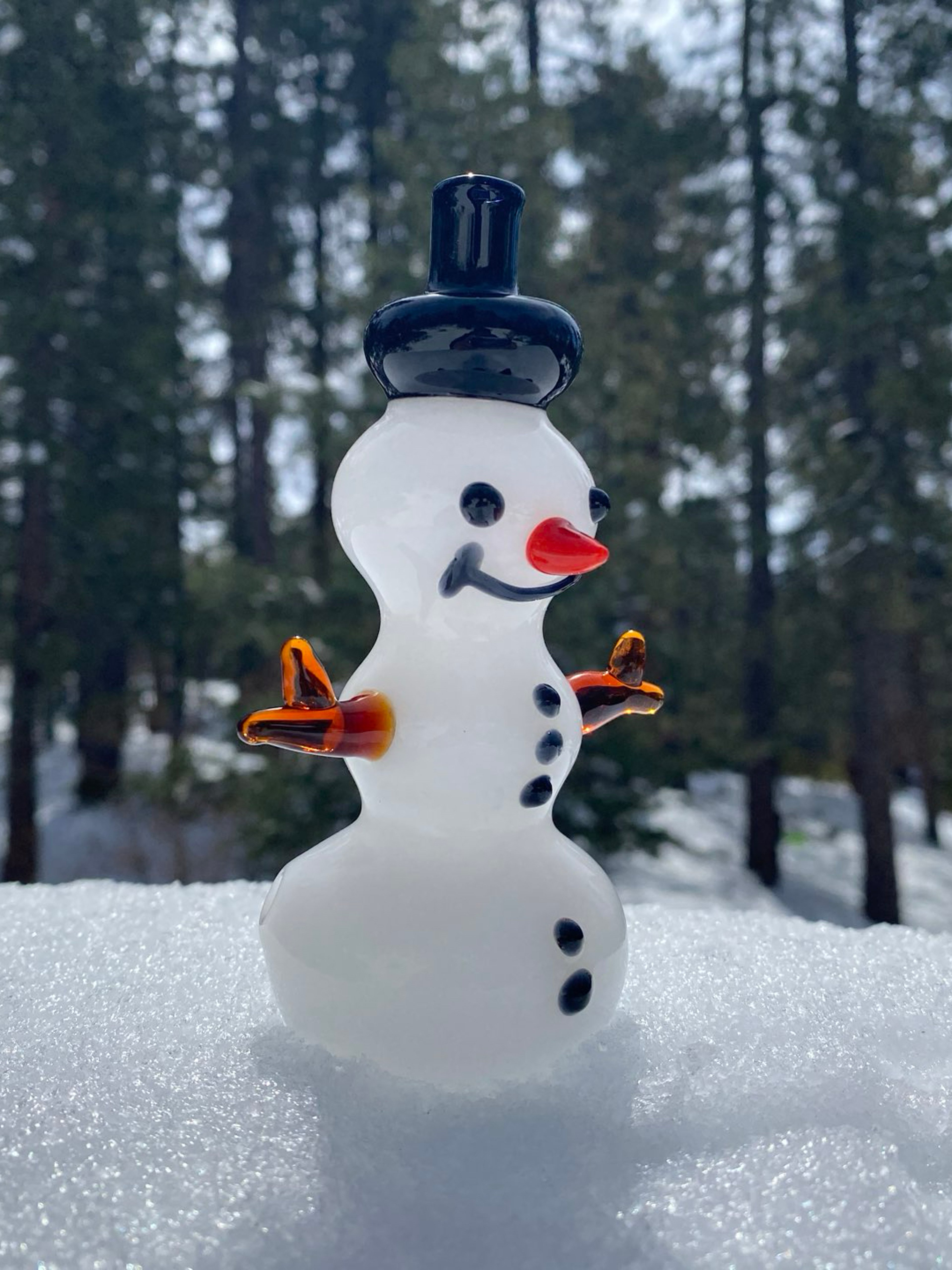 Snowman Glass Pipe (Christmas Pipe image 0