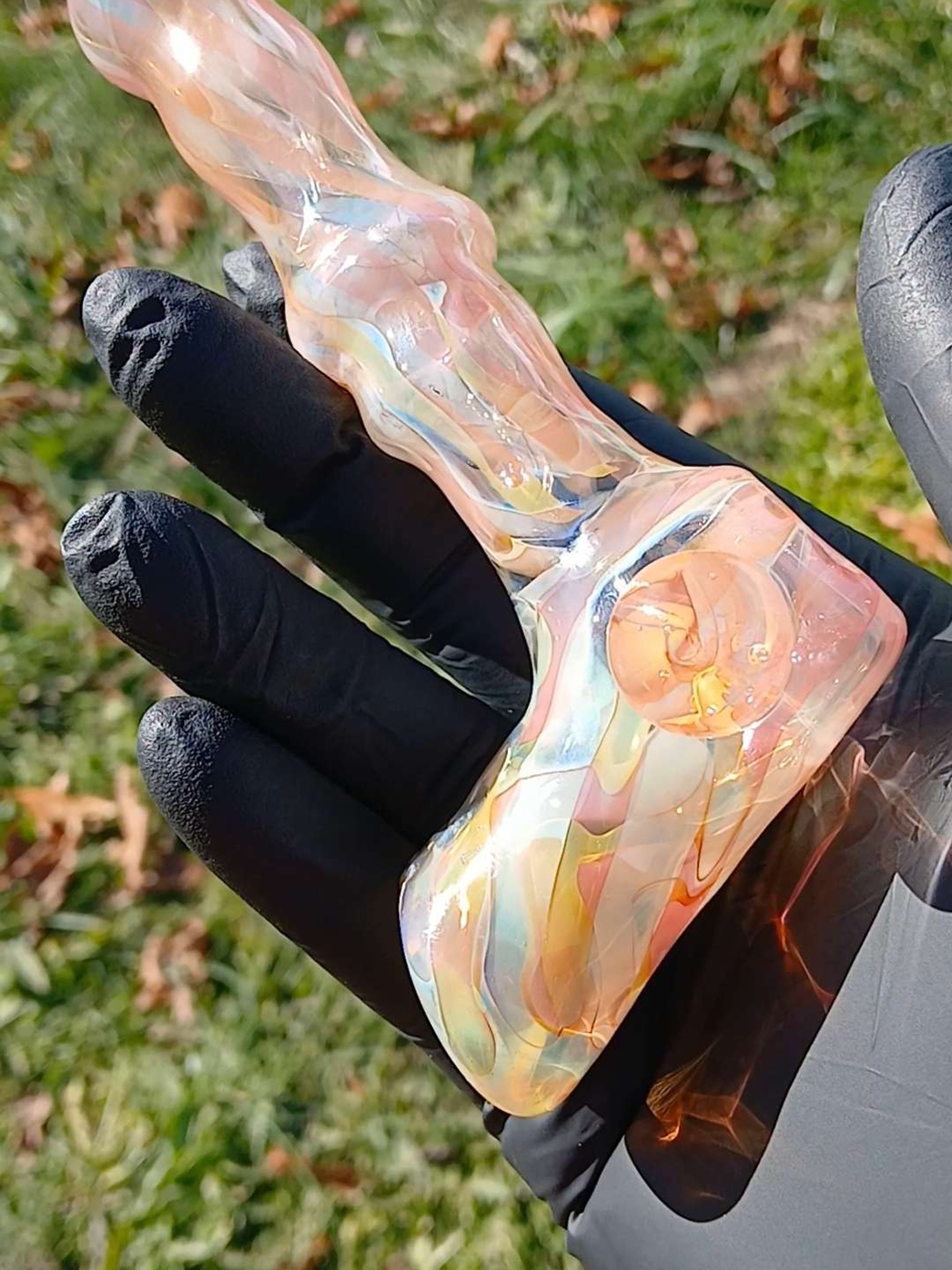 Preview pic of Old school psychedelic fumed color changing hammer
