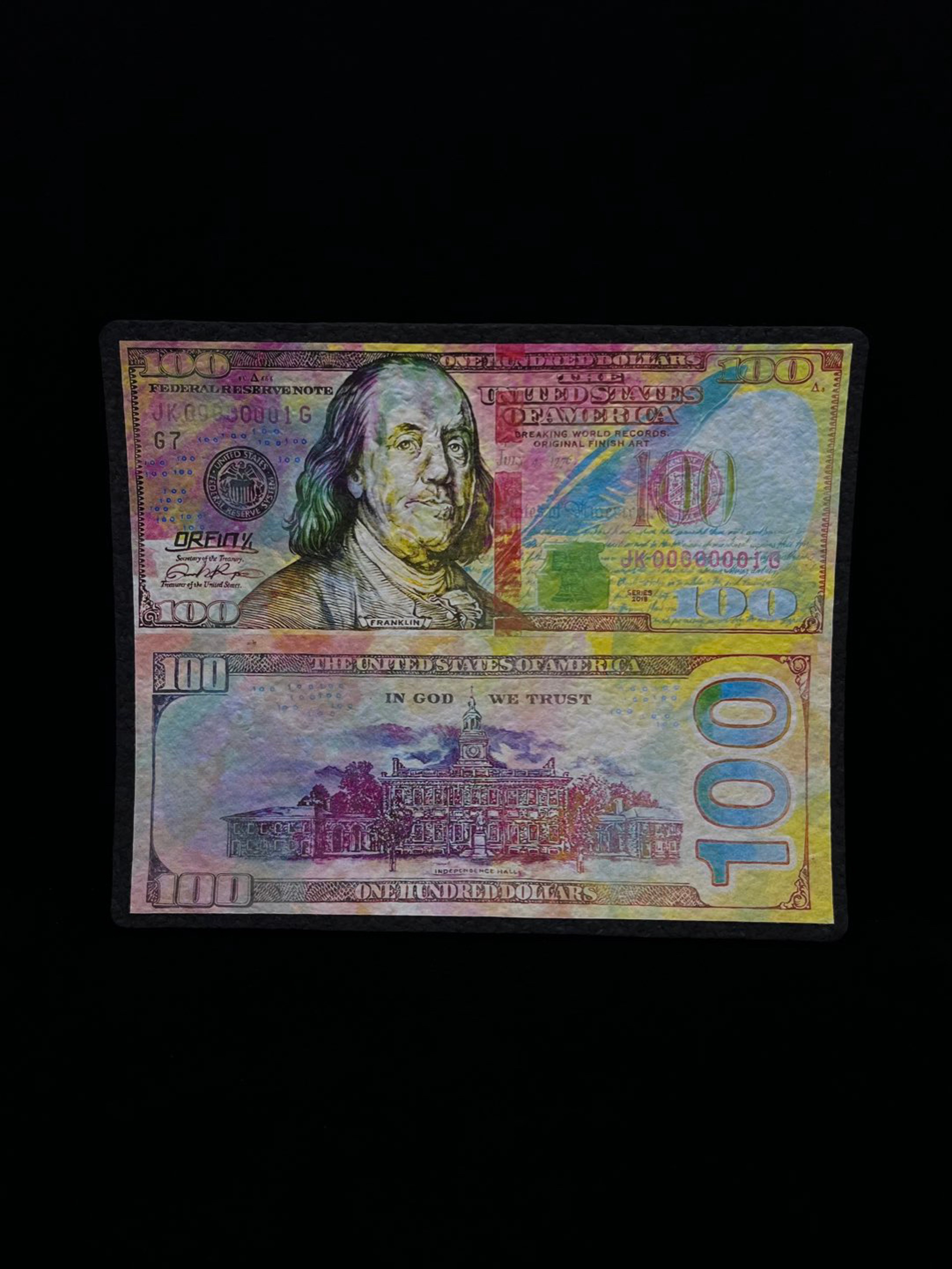 $100 Rainbow Bill Mat by Orfin x Moodmats image 0