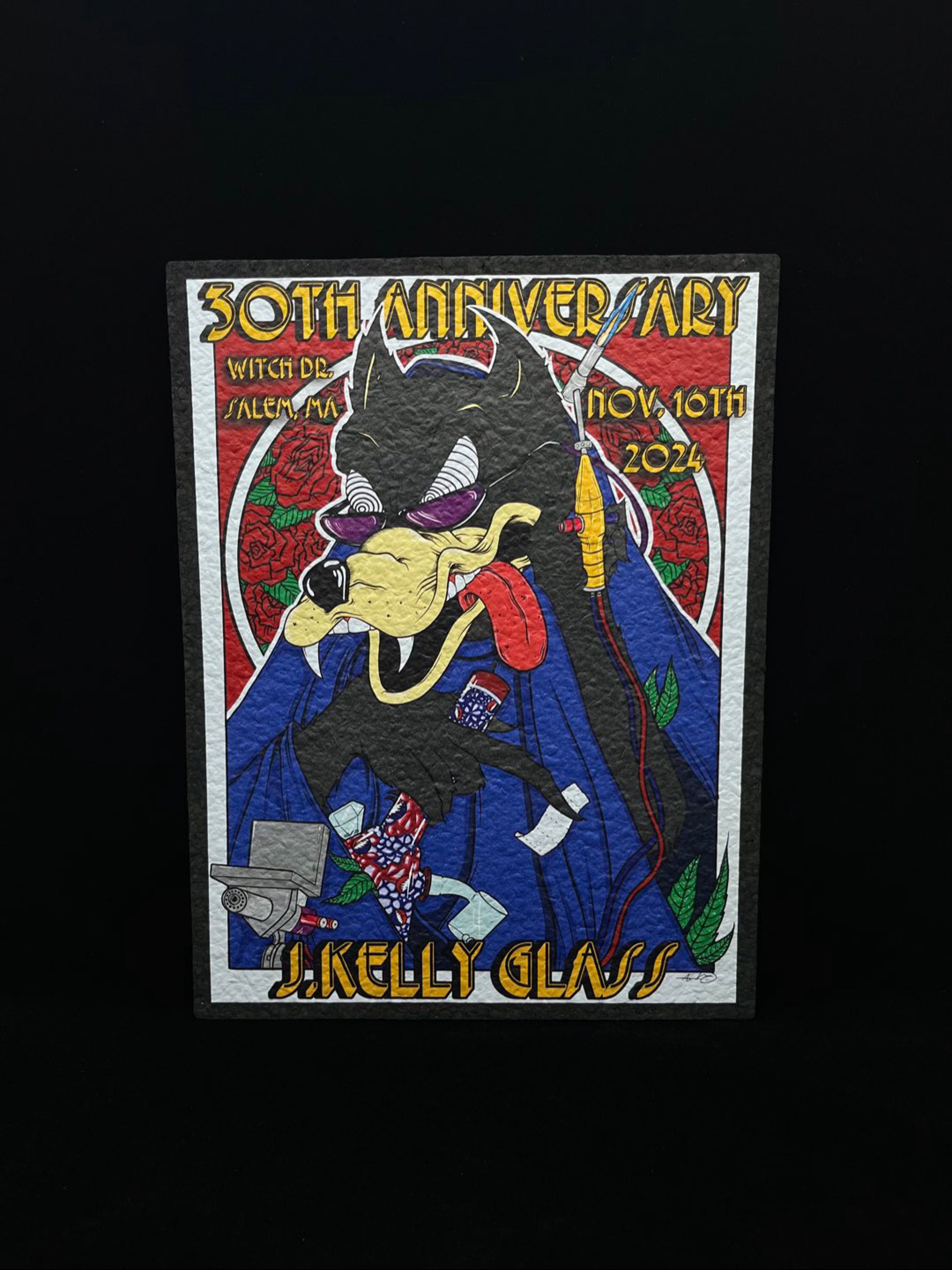 Preview pic of Jerry Kelly 30th Anniversary Mat by Moodmats x Aaron Brooks (abrooksart) x J Kelly Glass