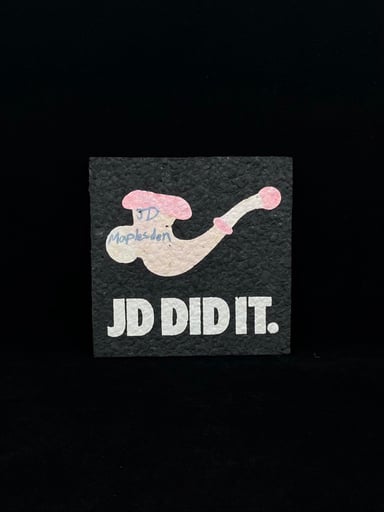 Preview pic of SIGNED “JD Did It” Square 5” Mat by JD Maplesden x Moodmats