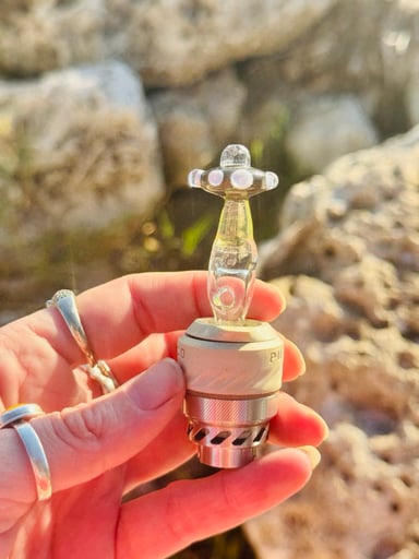 Preview pic of UFO alien ship joystick 3DXL glows with a black light