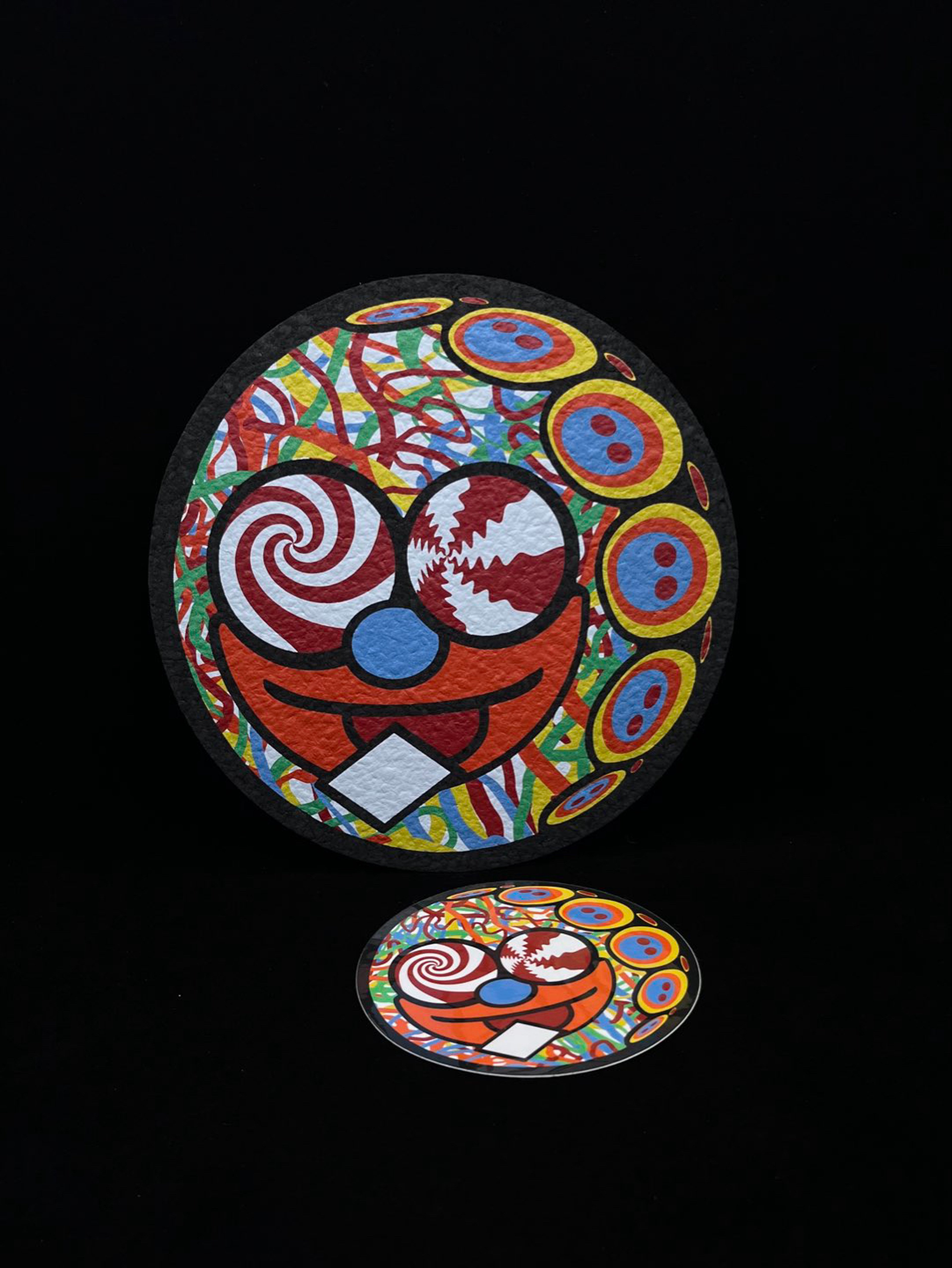 🅰️cid Eater 8” Round Mat by Slinger x Mike Gong × Moodmats × Pyroscopic image 0