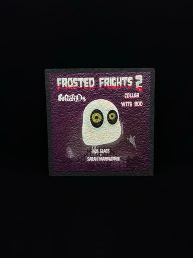 Preview pic of RARE Frosted Freights Show 8” Square Mat by KGB Glass x Moodmats