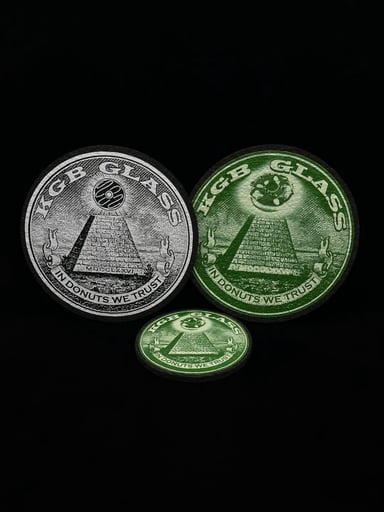 Preview pic of Bundle: In Donuts We Trust Round Mats by KGB Glass x Moodmats