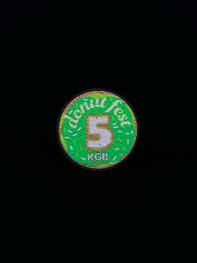 Preview pic of RARE Green Donut Fest 5 Show Mat by KGB Glass x Moodmats