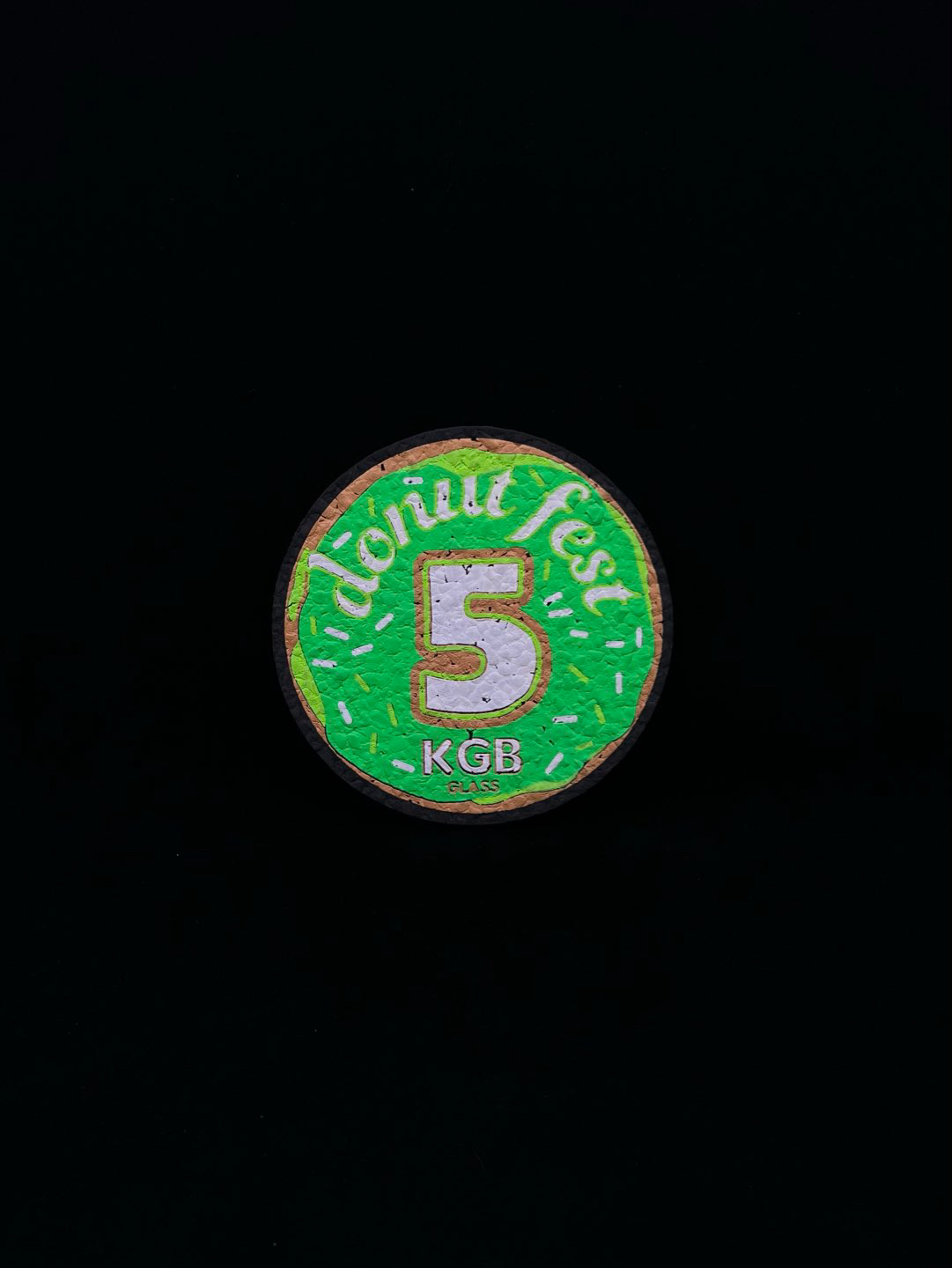 Preview pic of RARE Green Donut Fest 5 Show Mat by KGB Glass x Moodmats