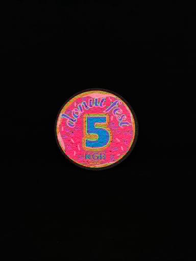 Preview pic of RARE Pink Donut Fest 5 Show Mat by KGB Glass x Moodmats