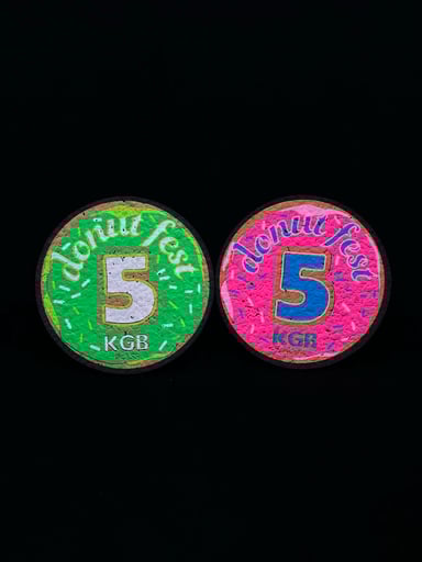 Preview pic of Bundle: Green & Pink Donut Fest 5 Show Mats by KGB Glass x Moodmats