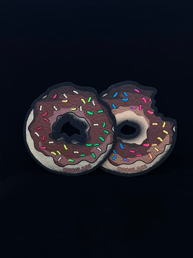 Preview pic of Bundle: Chocolate Frosted 8” Donut Mats by KGB Glass x Moodmats