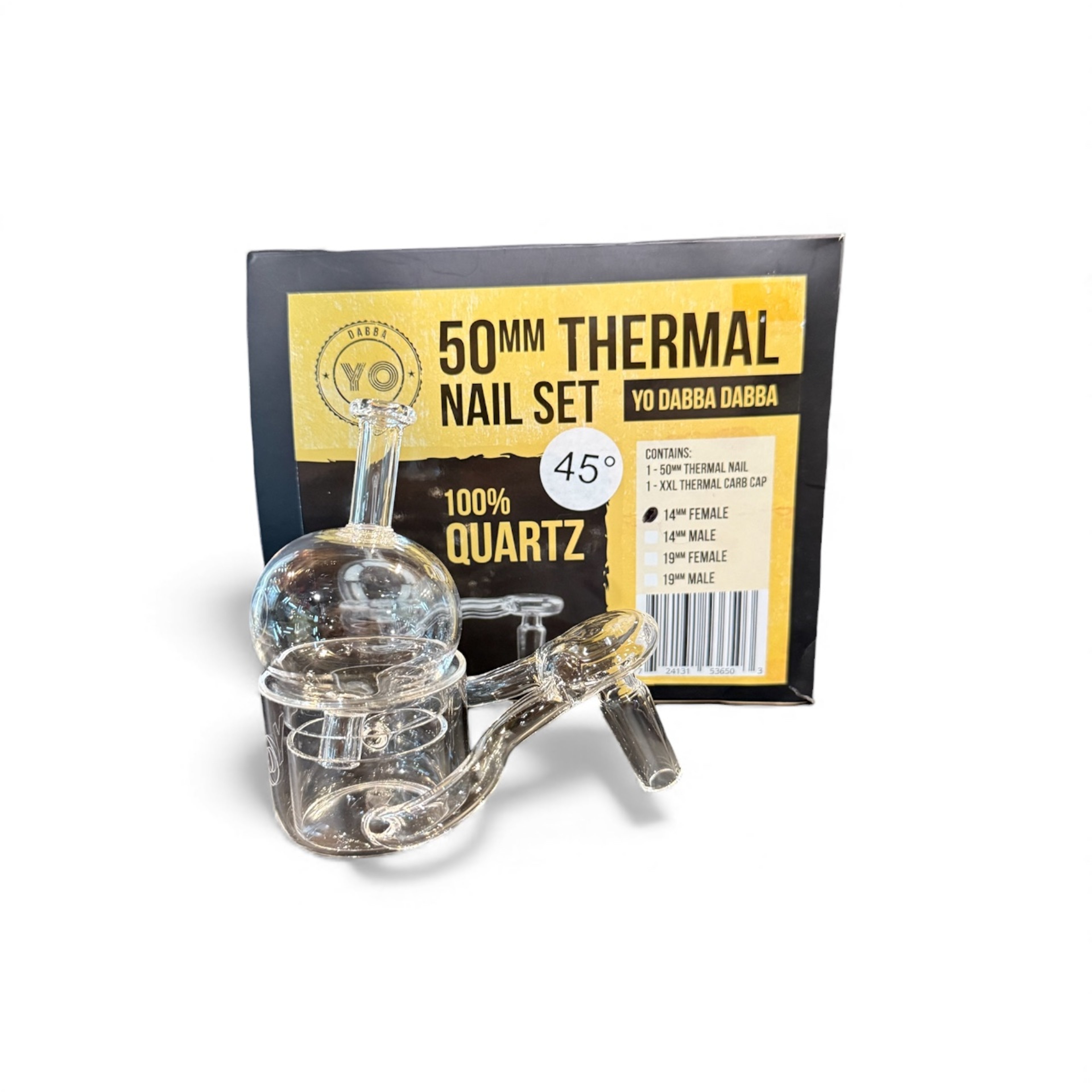 Yo Dabba 50mm 45 degree 14mm Male Thermal Banger & Carb Cap image 0