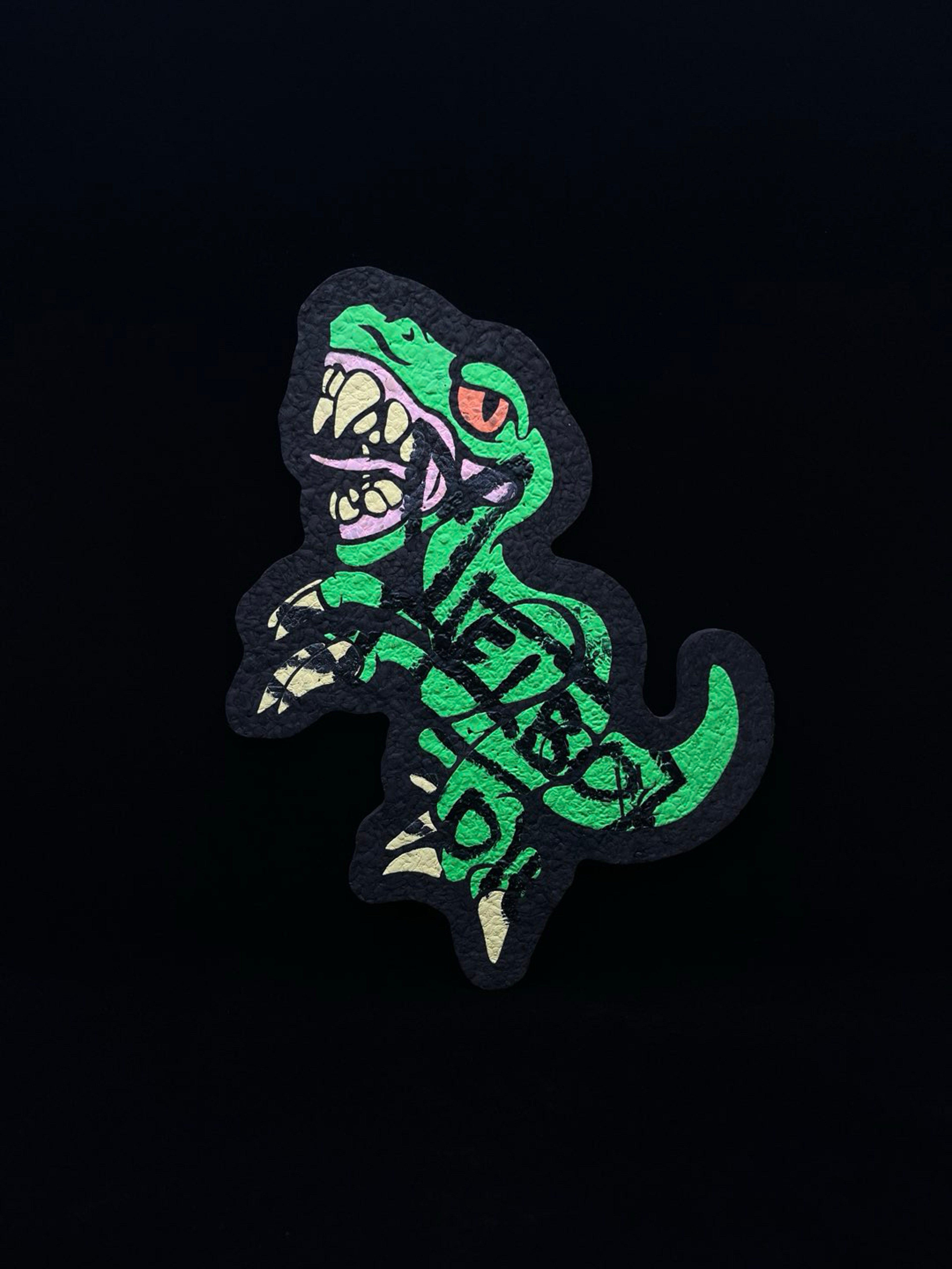 SIGNED Green Raptor Mat by Elbo x Moodmats image 0