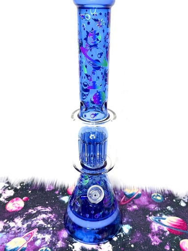 Preview pic of Space Astronaut 18 Inch Double Tree Perc Bong