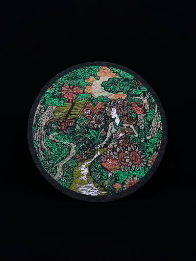 Preview pic of RARE Mother Nature 8” Round Mat by Fortunate Youth x Morphis Art x Moodmats