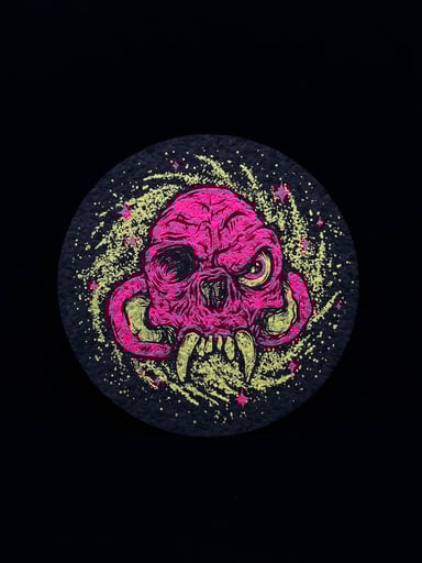 Preview pic of RARE Pink Coyle Ghost Show 8” Round Mat by Moodmats