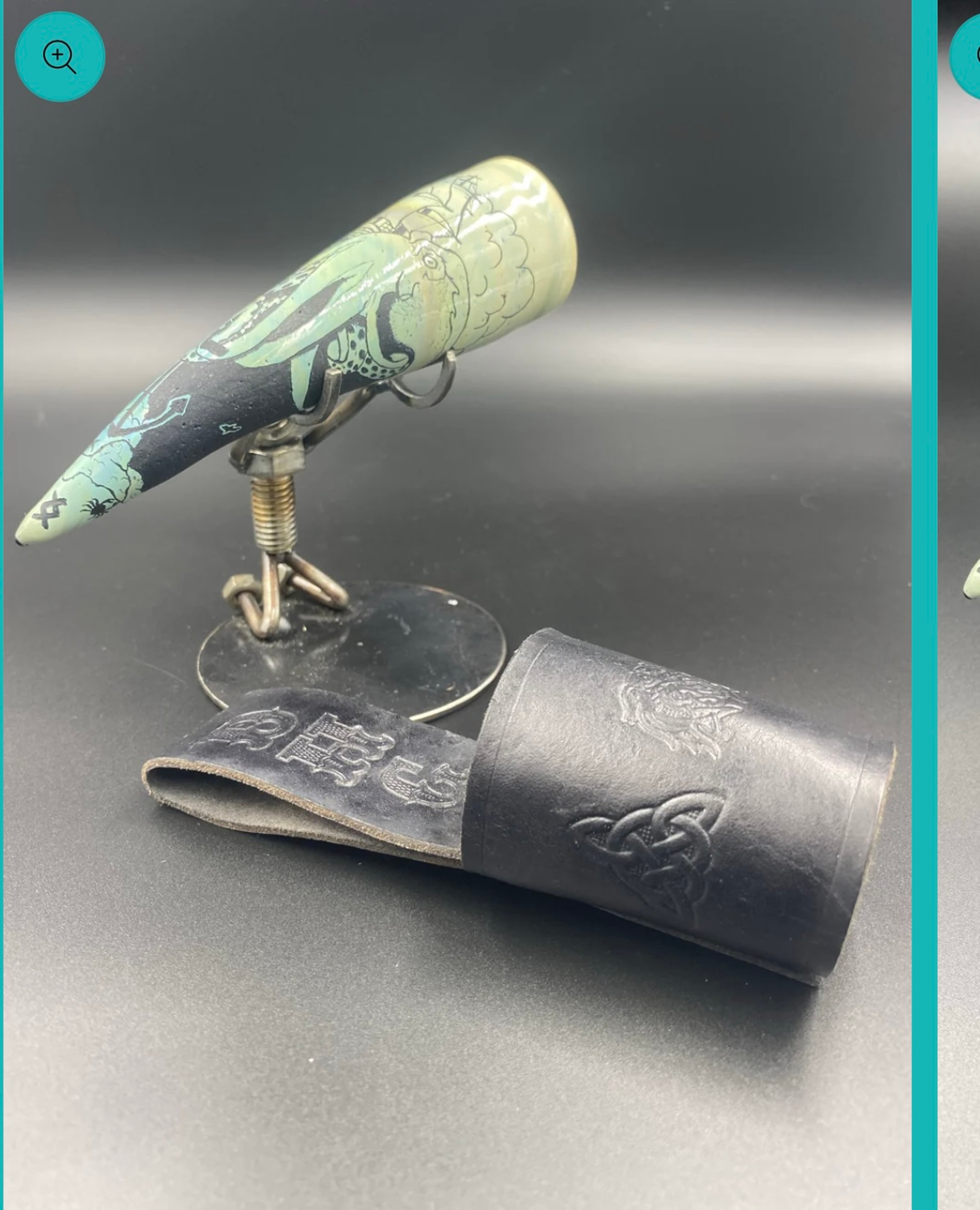 Preview pic of DawgHouseGlass Kraken Drinking Horn Shot Glass