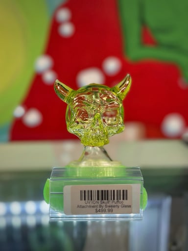 Preview pic of “ UV “ ION SKULL - PUFFCO ATTACHMENT - @ sweeneyglass
